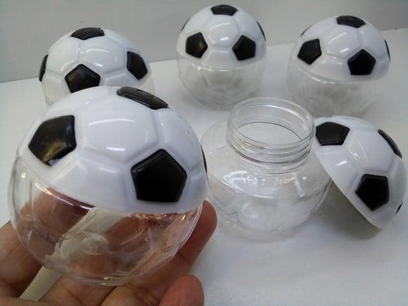 Mini Baleiro Bola Tema Futebol 5x5x5cm