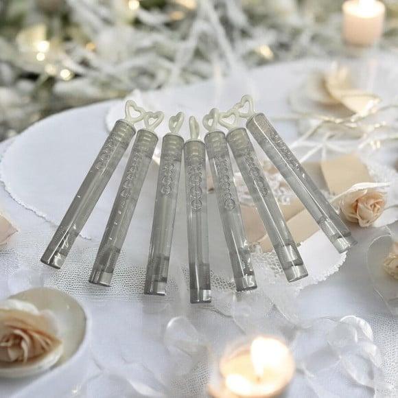 Mini Bolhas de Sabão Casamento Já com Líquido 11cm