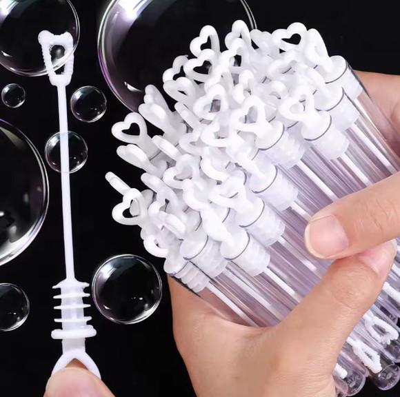 Mini Bolhas de Sabão Casamento Já com Líquido 11cm