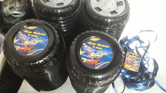 Pote Roda Plasútil Personalizado no Tema da Sua Festa