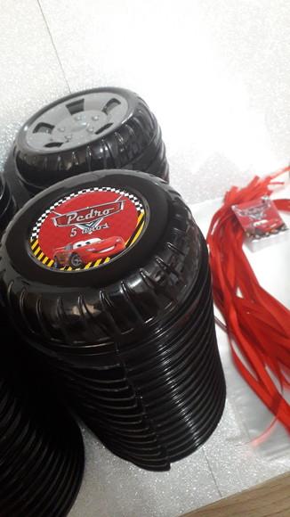Pote Roda Plasútil Personalizado no Tema da Sua Festa