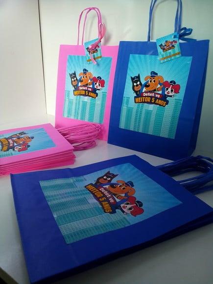 Sacolinha Personalizadas Medida 17cm x 8cm x 21cm Mario