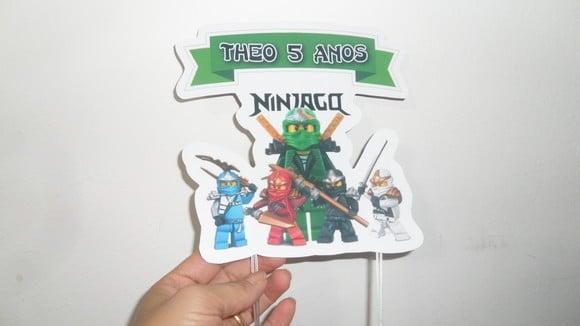 Topo de Bolo Ninjago Personalizado