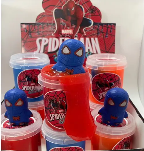 Amoeba Surpresa com Saquinho Tag e Fita Cetim Homem Aranha