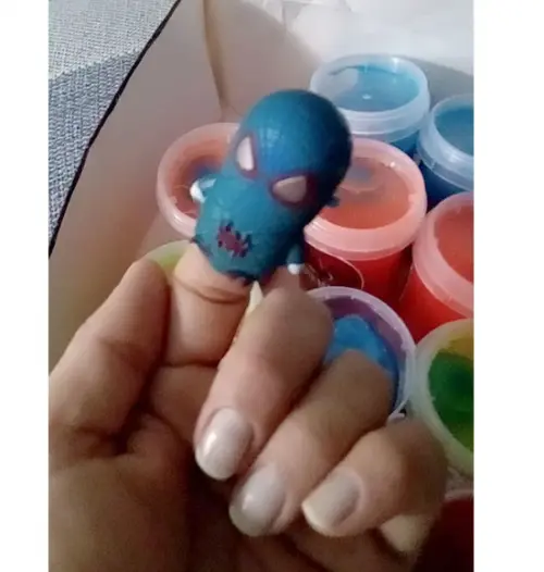 Amoeba Surpresa com Saquinho Tag e Fita Cetim Homem Aranha