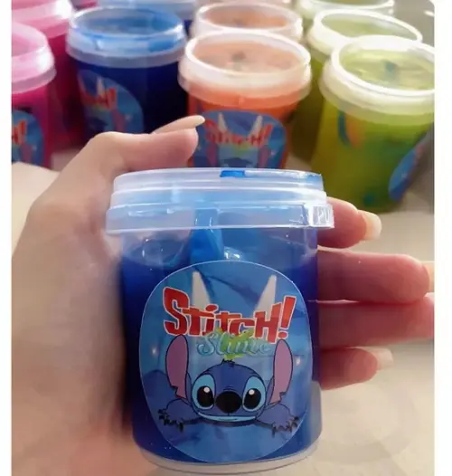 Amoeba Surpresa com Saquinho Tag e Fita Cetim Stitch