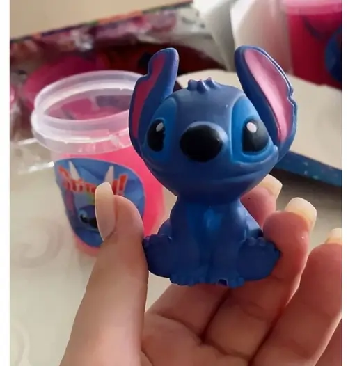 Amoeba Surpresa com Saquinho Tag e Fita Cetim Stitch