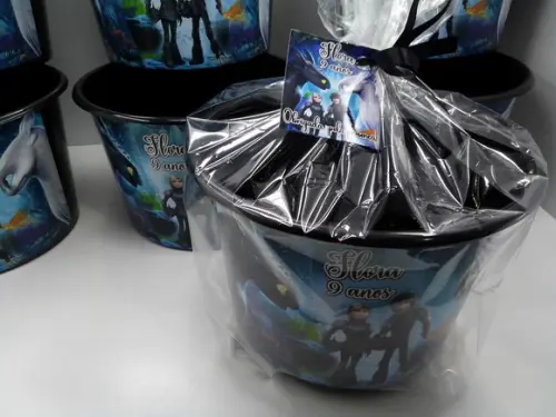 Balde de Pipoca Várias Cores de 1,5l Personalizado