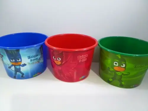 Balde de Pipoca Várias Cores de 1,5l Personalizado