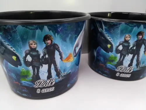 Balde de Pipoca Várias Cores de 1,5l Personalizado