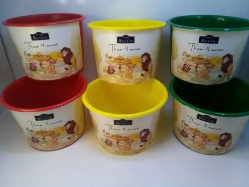 Balde de Pipoca Várias Cores de 1,5l Personalizado Rei Leão