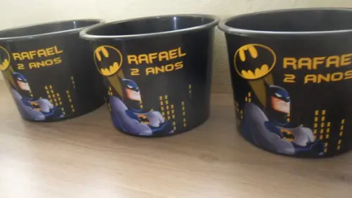 Balde de Pipoca Várias Cores de 1,5l Tema Batman