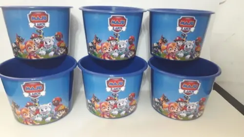 Balde de Pipoca Várias Cores de 1,5l Tema Patrulha Canina