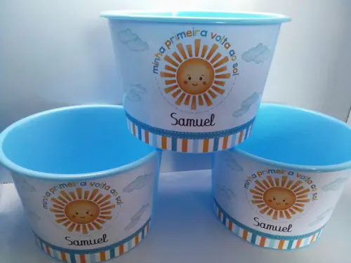 Balde de Pipoca Várias Cores de 1,5l Tema Sol