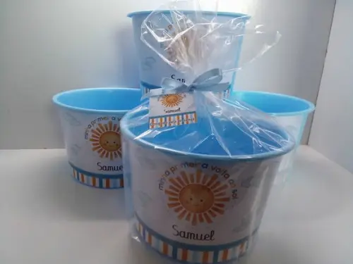 Balde de Pipoca Várias Cores de 1,5l Tema Sol