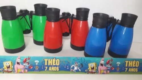 Binoculo Cores Sortidas Personalizado no Tema Bob Esponja