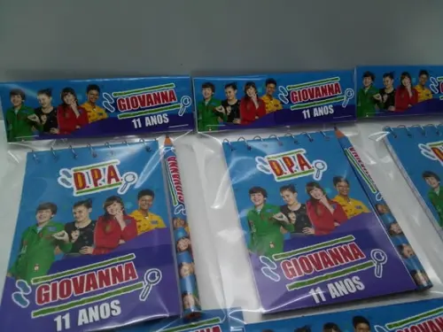 Bloquinho + Mini Lápis + Lapela Personalizada Dpa