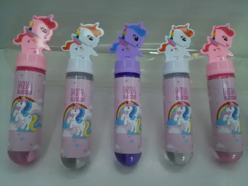 Bolha de Sabão com Líquido Tema Unicornio