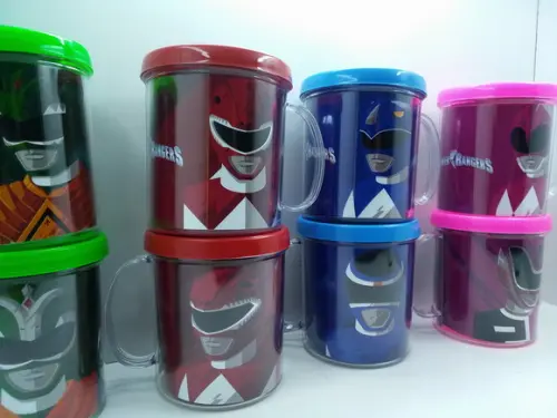 Caneca Acrílica 340ml Personalizada Tema Power Rangers