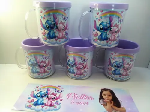 Caneca Acrílica Personalizado Tema Lilo e Stitch