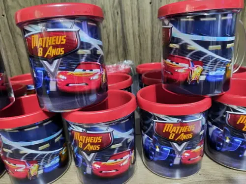 Caneca para Personalizada com Papel Fotografico Tema Carros