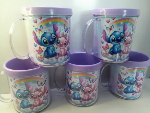 Caneca Acrílica Personalizado Tema Lilo e Stitch