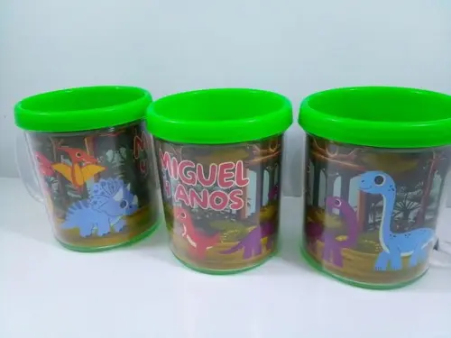 Caneca Personalizada com Papel Fotografico Dinossauros