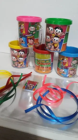Caneca Personalizada com Papel Fotografico Turma da Monica