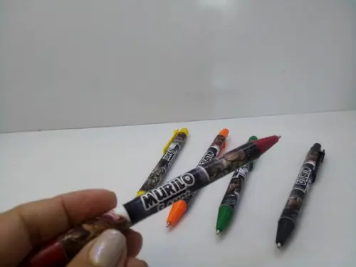 Caneta Personalizada com Adesivo Tema Dinossauro