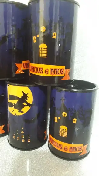 Cofre de Papelão Personalizado Tema Dia das Bruxas