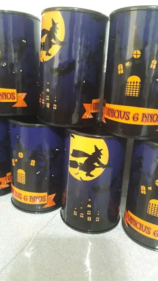Cofre de Papelão Personalizado Tema Dia das Bruxas
