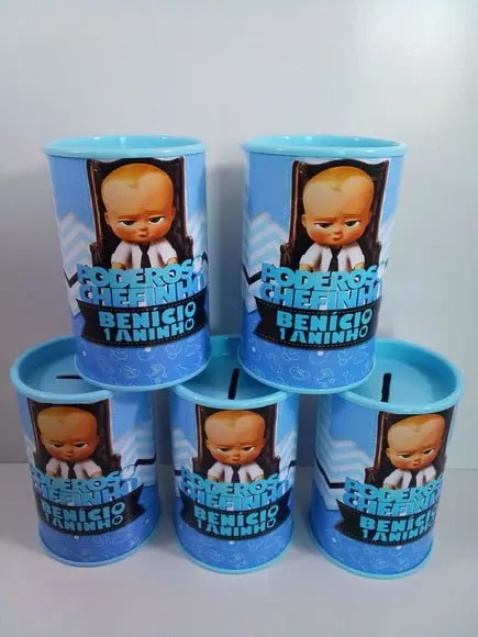 Cofre de Papelão Personalizado Tema Poderoso Chefinho