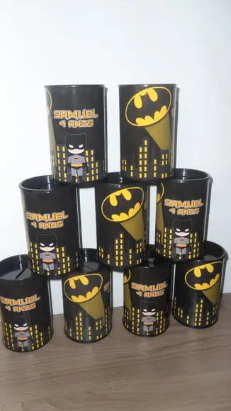 Cofrinho de Papelão Personalizado Tema Batman
