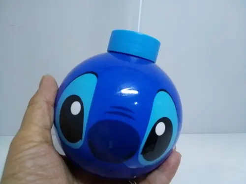 Copo Redondo Stitch com Canudo 450ml