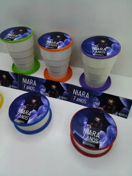 Copo Retratil Cores Sortidas Tema Wandinha