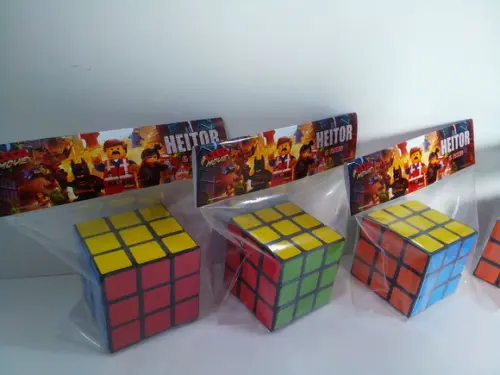 Cubo Magico Personalizado Lapela com Tema Lego