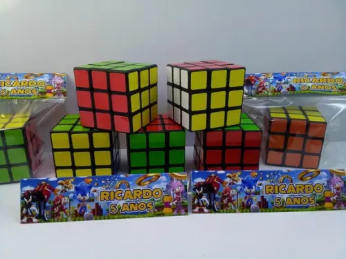 Cubo Magico Personalizado Lapela com Tema Sonic