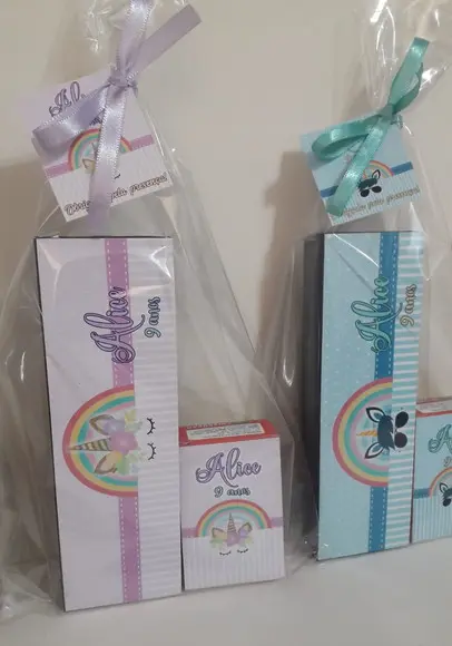 Domino Personalizado + Mini Mau Mau Tema Unicórnio