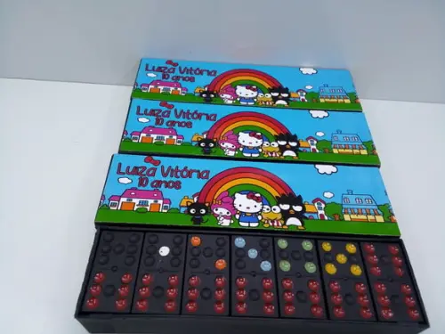 Domino Personalizado Tema Hello Kitty