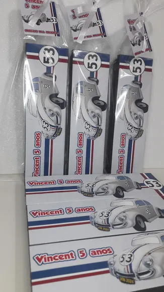 Domino Personalizado Tema Fusca Herbie