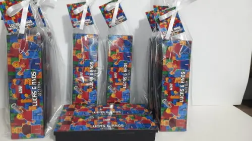Domino Personalizado Tema Lego