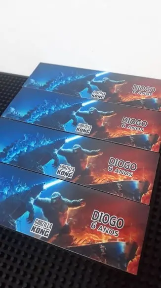 Domino Personalizado Tema King e Kong