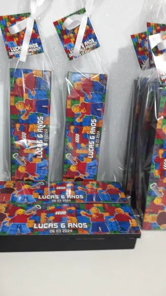 Domino Personalizado Tema Lego