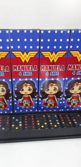 Domino Personalizado Tema Mulher Maravilha Baby