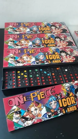 Domino Personalizado Tema One Piece