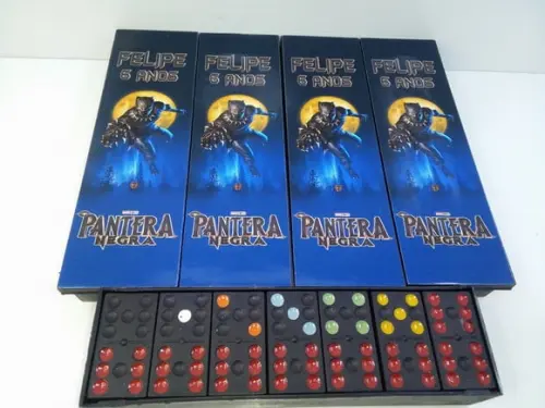 Domino Personalizado Tema Pantera Negra
