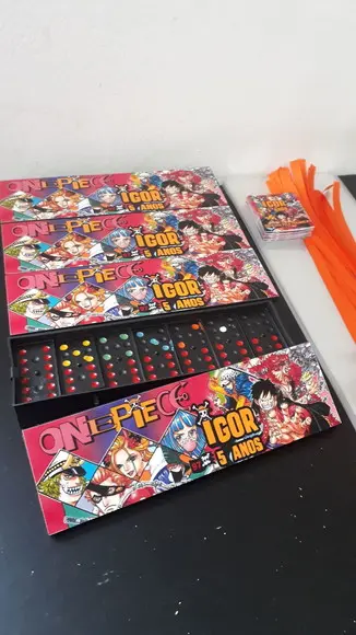 Domino Personalizado Tema One Piece