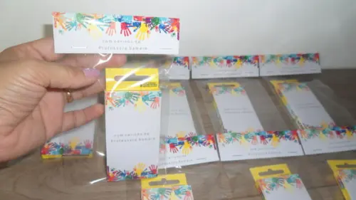 Giz de Cera Personalizado Lembrancinha Professores p/ Alunos