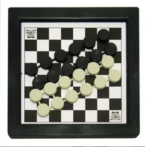 Jogo de Dama-trilha Tabuleiro + Saquinho + Tag + Fita Cetim