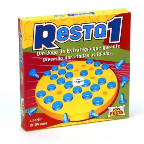 Jogo Resta 1 + Saquinho + Tag + Fita Cetim